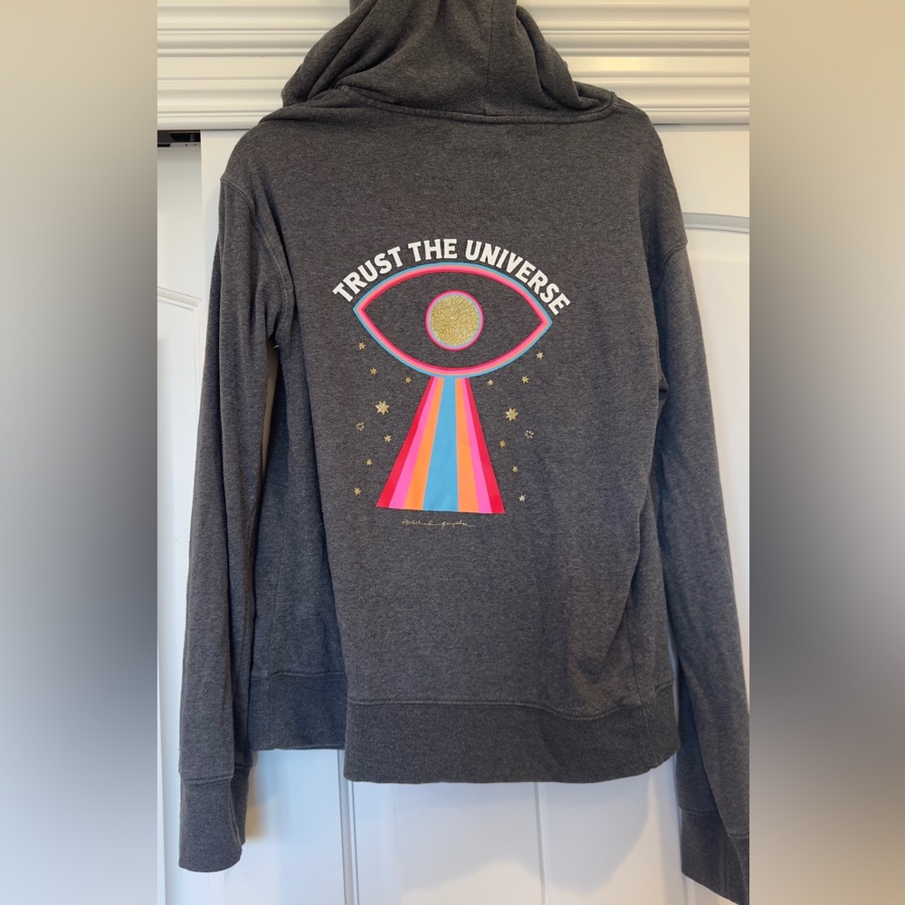 Spiritual gangster large gray hoodie sweatshirt gently worn